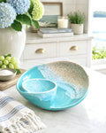 Coastal Swirl chip and dip bowl