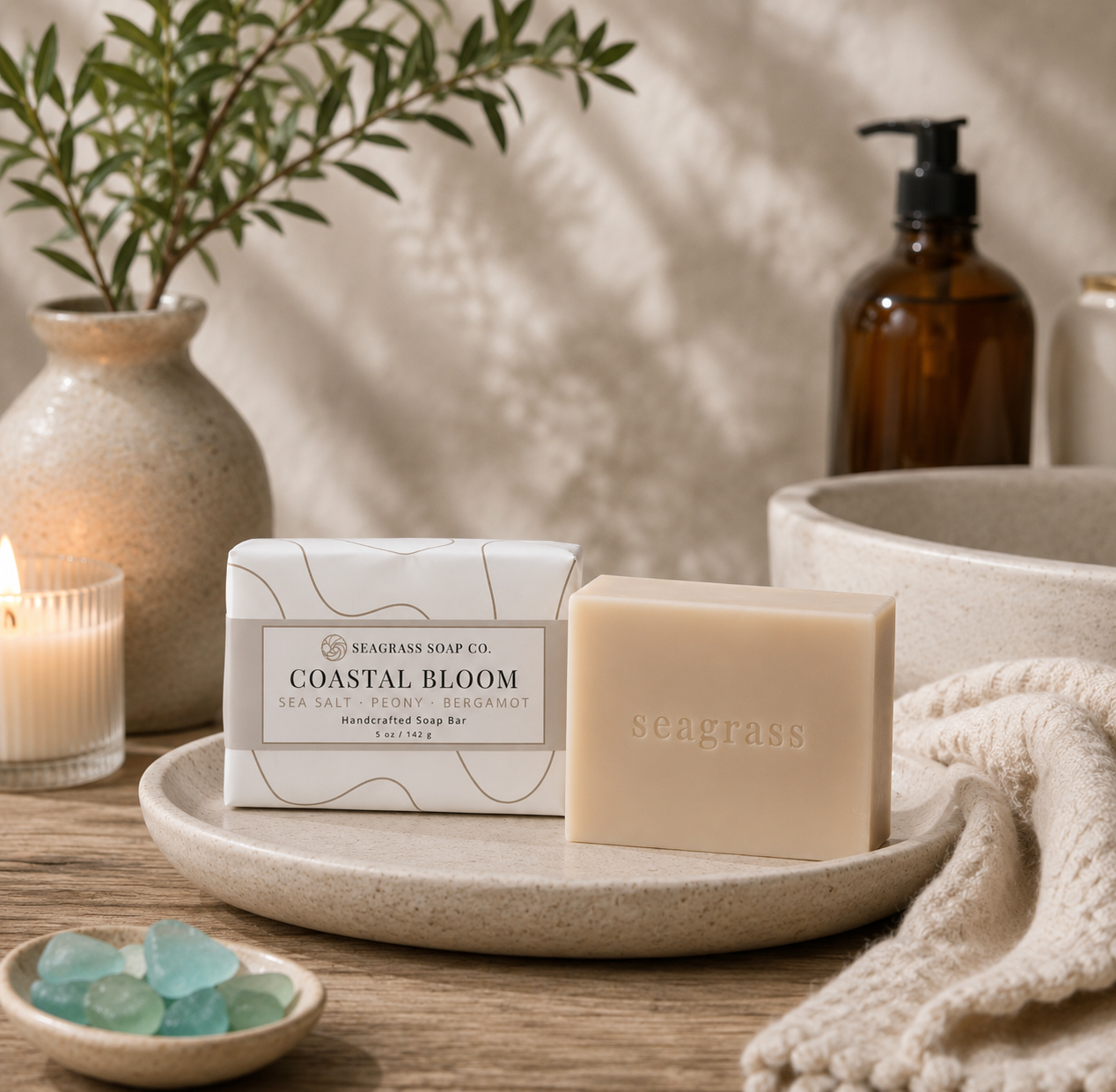 Coastal Bloom handcrafted soap