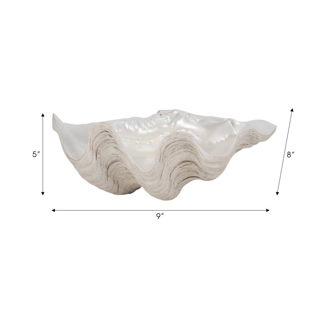 Coastal Clamshell Accent Bowl 9.5in
